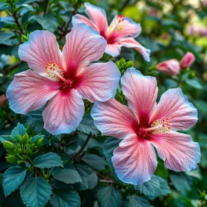 Гибискус садовый Тропикал Сан купить по цене от 293р. в интернет-магазине «Посадика» с доставкой почтой в в Элистае и по всей России – [изображение №1].