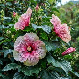 Гибискус Иден Бьюти купить по цене от 460р. в интернет-магазине «Посадика» с доставкой почтой в в Элистае и по всей России – [изображение №1].